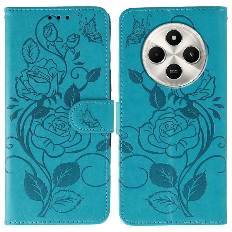 Rose Butterfly Embossed Leather Phone Case, For Redmi 15C 5G / 4G EU 173mm, For Redmi 15 5G Global / 15 4G SEA, For Redmi 15 5G / 4G EU 171mm, For Redmi 15C 5G / 4G Global 171mm, For Redmi Turbo 4 Pro 5G / Poco F7, For Xiaomi Poco F7 Ultra / Redmi K80 ...