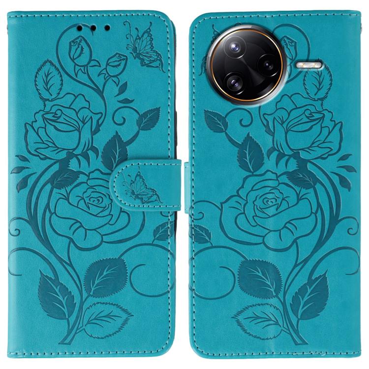 Rose Butterfly Embossed Leather Phone Case, For Redmi 15C 5G / 4G EU 173mm, For Redmi 15 5G Global / 15 4G SEA, For Redmi 15 5G / 4G EU 171mm, For Redmi 15C 5G / 4G Global 171mm, For Redmi Turbo 4 Pro 5G / Poco F7, For Xiaomi Poco F7 Ultra / Redmi K80 ...