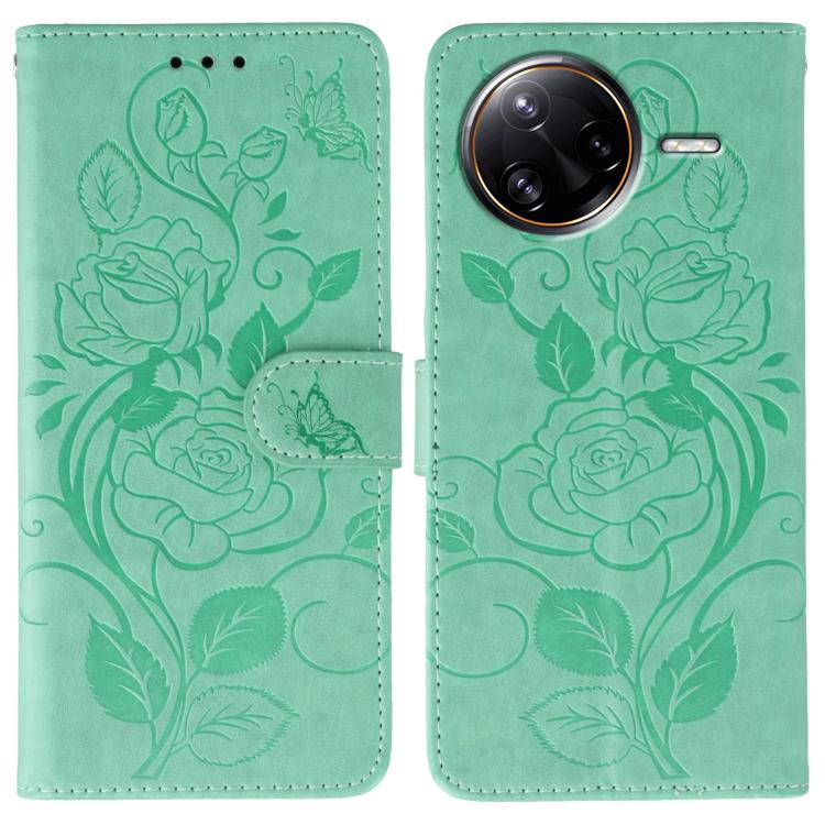 Rose Butterfly Embossed Leather Phone Case, For Redmi 15C 5G / 4G EU 173mm, For Redmi 15 5G Global / 15 4G SEA, For Redmi 15 5G / 4G EU 171mm, For Redmi 15C 5G / 4G Global 171mm, For Redmi Turbo 4 Pro 5G / Poco F7, For Xiaomi Poco F7 Ultra / Redmi K80 ...