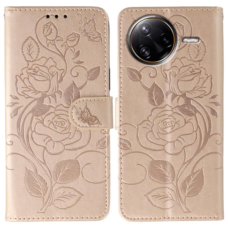 Rose Butterfly Embossed Leather Phone Case, For Redmi 15C 5G / 4G EU 173mm, For Redmi 15 5G Global / 15 4G SEA, For Redmi 15 5G / 4G EU 171mm, For Redmi 15C 5G / 4G Global 171mm, For Redmi Turbo 4 Pro 5G / Poco F7, For Xiaomi Poco F7 Ultra / Redmi K80 ...