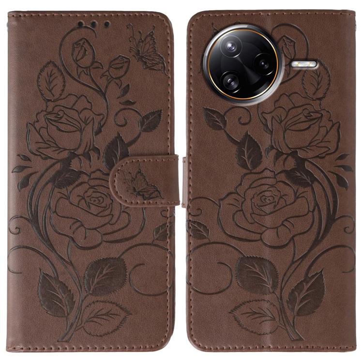 Rose Butterfly Embossed Leather Phone Case, For Redmi 15C 5G / 4G EU 173mm, For Redmi 15 5G Global / 15 4G SEA, For Redmi 15 5G / 4G EU 171mm, For Redmi 15C 5G / 4G Global 171mm, For Redmi Turbo 4 Pro 5G / Poco F7, For Xiaomi Poco F7 Ultra / Redmi K80 ...