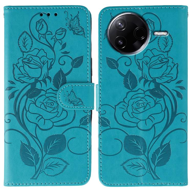Rose Butterfly Embossed Leather Phone Case, For Redmi 15C 5G / 4G EU 173mm, For Redmi 15 5G Global / 15 4G SEA, For Redmi 15 5G / 4G EU 171mm, For Redmi 15C 5G / 4G Global 171mm, For Redmi Turbo 4 Pro 5G / Poco F7, For Xiaomi Poco F7 Ultra / Redmi K80 ...