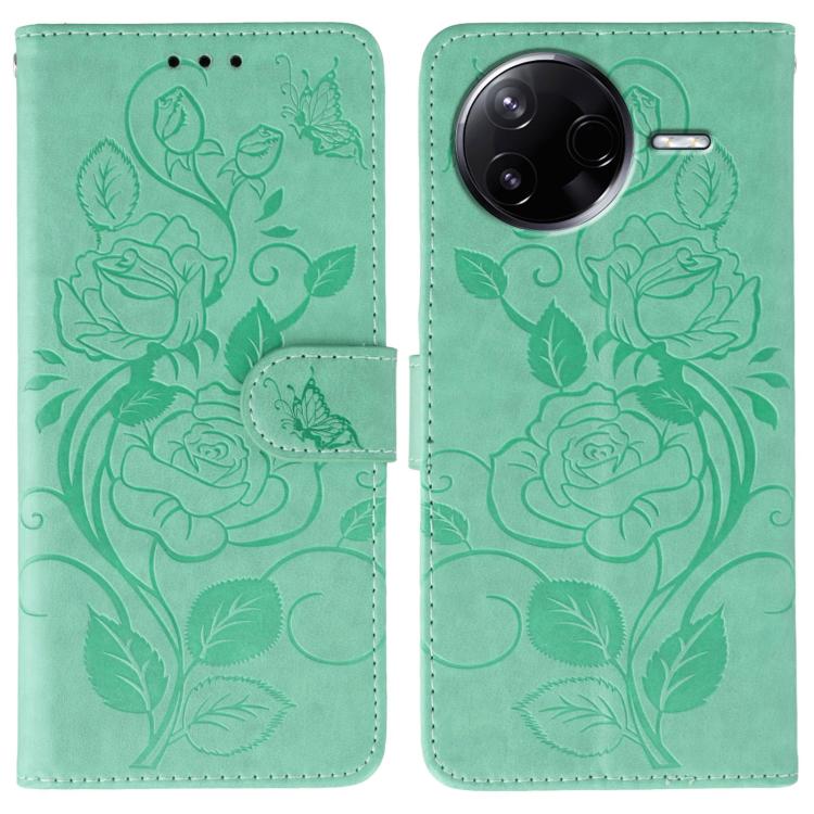 Rose Butterfly Embossed Leather Phone Case, For Redmi 15C 5G / 4G EU 173mm, For Redmi 15 5G Global / 15 4G SEA, For Redmi 15 5G / 4G EU 171mm, For Redmi 15C 5G / 4G Global 171mm, For Redmi Turbo 4 Pro 5G / Poco F7, For Xiaomi Poco F7 Ultra / Redmi K80 ...
