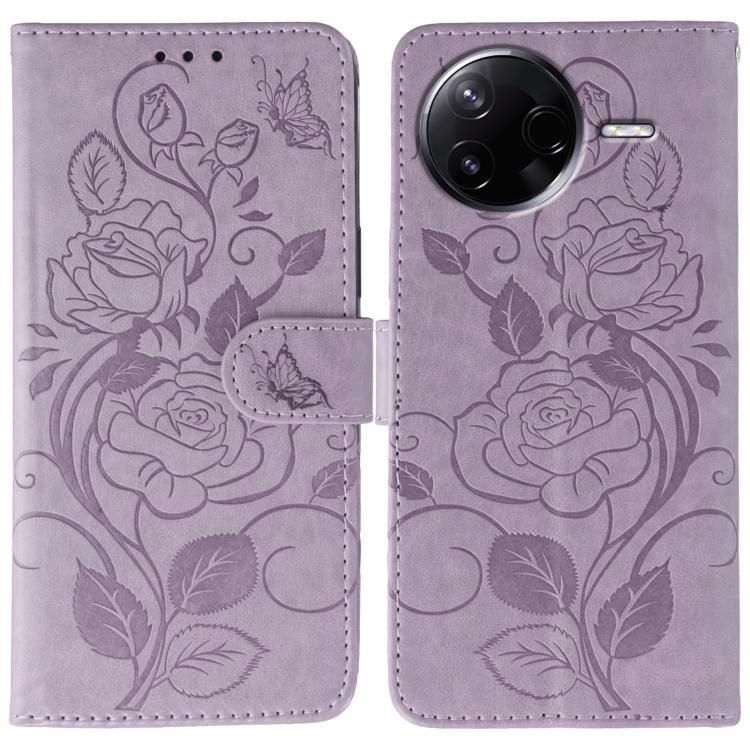 Rose Butterfly Embossed Leather Phone Case, For Redmi 15C 5G / 4G EU 173mm, For Redmi 15 5G Global / 15 4G SEA, For Redmi 15 5G / 4G EU 171mm, For Redmi 15C 5G / 4G Global 171mm, For Redmi Turbo 4 Pro 5G / Poco F7, For Xiaomi Poco F7 Ultra / Redmi K80 ...