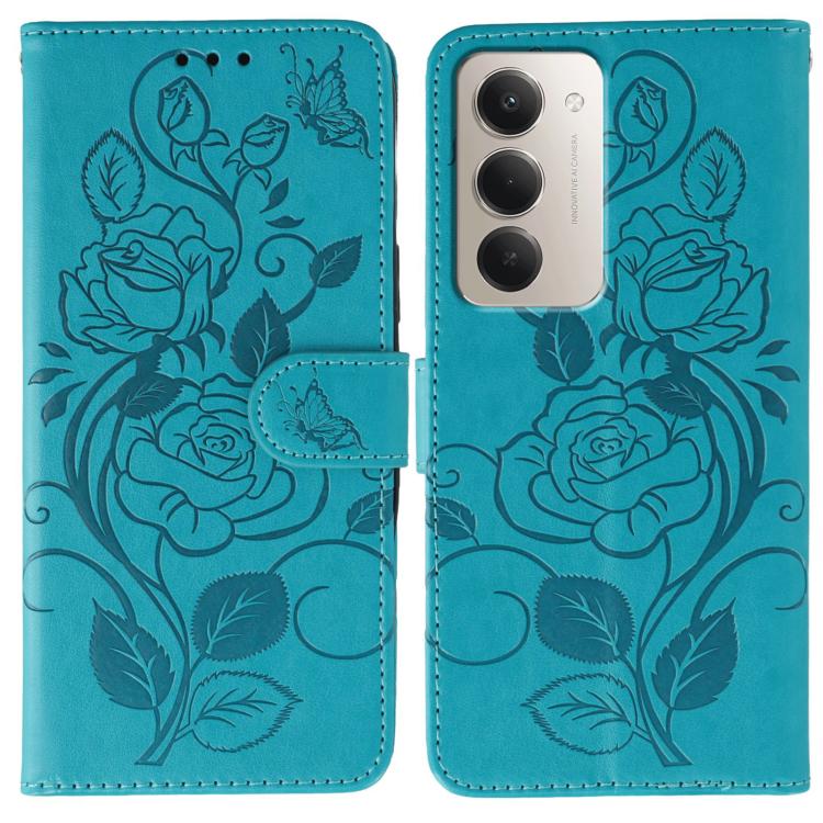 Rose Butterfly Embossed Leather Phone Case, For Redmi 15C 5G / 4G EU 173mm, For Redmi 15 5G Global / 15 4G SEA, For Redmi 15 5G / 4G EU 171mm, For Redmi 15C 5G / 4G Global 171mm, For Redmi Turbo 4 Pro 5G / Poco F7, For Xiaomi Poco F7 Ultra / Redmi K80 ...