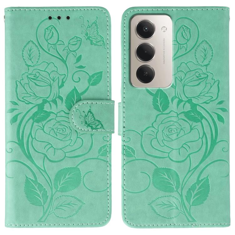 Rose Butterfly Embossed Leather Phone Case, For Redmi 15C 5G / 4G EU 173mm, For Redmi 15 5G Global / 15 4G SEA, For Redmi 15 5G / 4G EU 171mm, For Redmi 15C 5G / 4G Global 171mm, For Redmi Turbo 4 Pro 5G / Poco F7, For Xiaomi Poco F7 Ultra / Redmi K80 ...