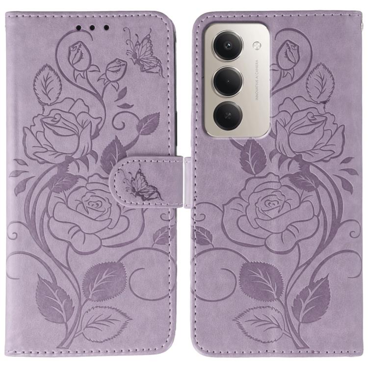 Rose Butterfly Embossed Leather Phone Case, For Redmi 15C 5G / 4G EU 173mm, For Redmi 15 5G Global / 15 4G SEA, For Redmi 15 5G / 4G EU 171mm, For Redmi 15C 5G / 4G Global 171mm, For Redmi Turbo 4 Pro 5G / Poco F7, For Xiaomi Poco F7 Ultra / Redmi K80 ...