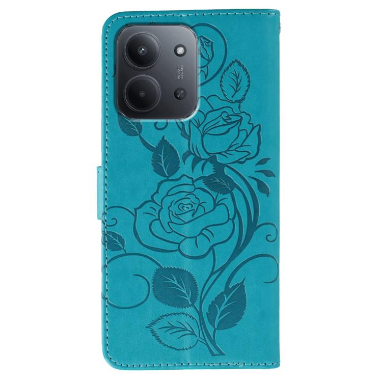 Rose Butterfly Embossed Leather Phone Case, For Redmi 15C 5G / 4G EU 173mm, For Redmi 15 5G Global / 15 4G SEA, For Redmi 15 5G / 4G EU 171mm, For Redmi 15C 5G / 4G Global 171mm, For Redmi Turbo 4 Pro 5G / Poco F7, For Xiaomi Poco F7 Ultra / Redmi K80 ...