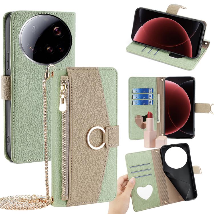 Crossbody Litchi Texture Leather Phone Case, For Xiaomi 17 Pro Max, For Xiaomi 17 Pro, For Xiaomi 17, For Xiaomi Civi 5 Pro 5G, For Xiaomi 15 Ultra