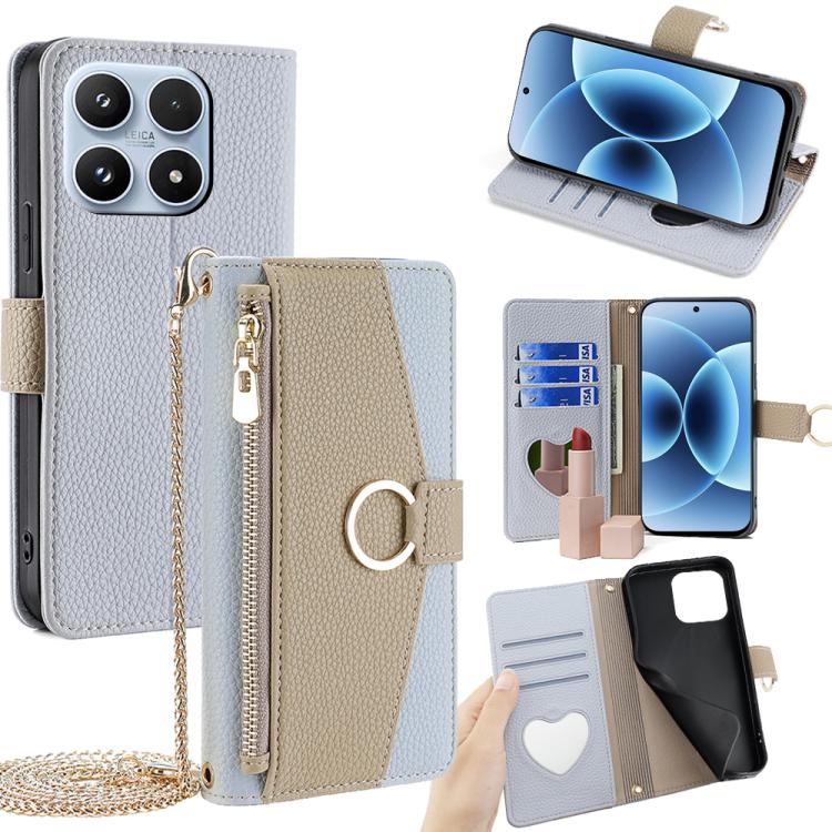 Crossbody Litchi Texture Leather Phone Case, For Xiaomi 17 Pro Max, For Xiaomi 17 Pro, For Xiaomi 17, For Xiaomi Civi 5 Pro 5G, For Xiaomi 15 Ultra
