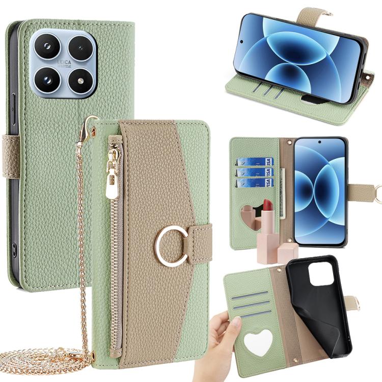 Crossbody Litchi Texture Leather Phone Case, For Xiaomi 17 Pro Max, For Xiaomi 17 Pro, For Xiaomi 17, For Xiaomi Civi 5 Pro 5G, For Xiaomi 15 Ultra