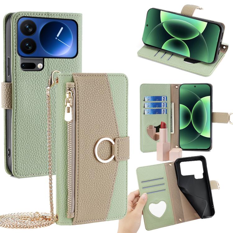 Crossbody Litchi Texture Leather Phone Case, For Xiaomi 17 Pro Max, For Xiaomi 17 Pro, For Xiaomi 17, For Xiaomi Civi 5 Pro 5G, For Xiaomi 15 Ultra