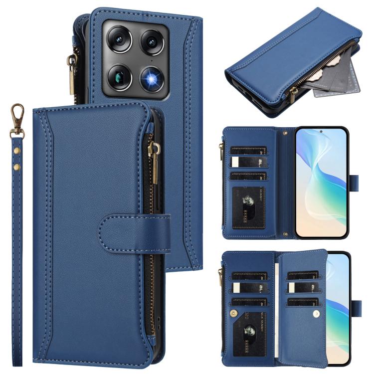 Magnetic Closure 9 Card Slots Zipper Leather Case with Hand Strap, For Motorola Moto G Max/G87/G77/G67 5G, For Motorola Moto X70 Air Pro 5G, For Motorola Moto G17 4G/G17 Power 4G, For Motorola Moto G67 Power 5G Global, For Motorola Edge 70 5G / X70 Air...