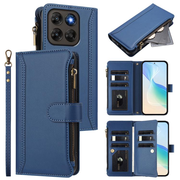 Magnetic Closure 9 Card Slots Zipper Leather Case with Hand Strap, For Motorola Moto G Max/G87/G77/G67 5G, For Motorola Moto X70 Air Pro 5G, For Motorola Moto G17 4G/G17 Power 4G, For Motorola Moto G67 Power 5G Global, For Motorola Edge 70 5G / X70 Air...