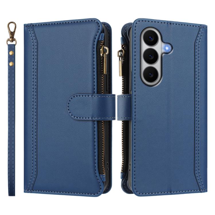 Magnetic Closure 9 Card Slots Zipper Leather Case with Hand Strap, For Galaxy A27 5G, For Samsung Galaxy A06 4G / 5G, For Samsung Galaxy A56 5G, For Samsung Galaxy A26 5G, For Samsung Galaxy A36 5G, For Samsung Galaxy A05 / M05 / F05 4G                ...