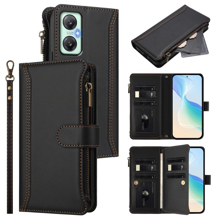 Magnetic Closure 9 Card Slots Zipper Leather Case with Hand Strap, For Infinix Hot 30 4G, For Infinix Hot 20 5G, For Infinix Hot 12i / 20i, For Infinix Zero 5G 2023, For Infinix Hot 20 Play, For Infinix Hot 20 4G, For Infinix Zero 20                   ...