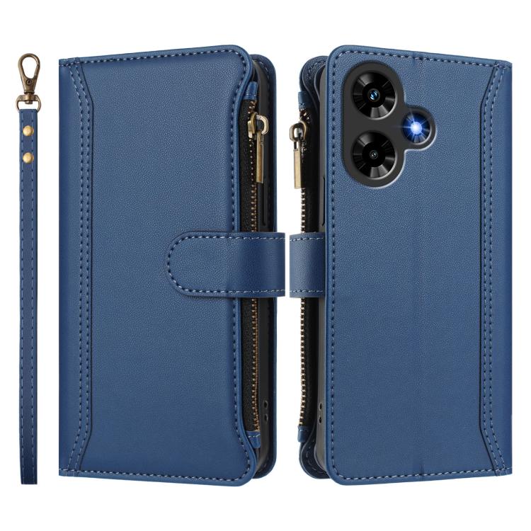 Magnetic Closure 9 Card Slots Zipper Leather Case with Hand Strap, For Infinix Hot 30 4G, For Infinix Hot 20 5G, For Infinix Hot 12i / 20i, For Infinix Zero 5G 2023, For Infinix Hot 20 Play, For Infinix Hot 20 4G, For Infinix Zero 20                   ...