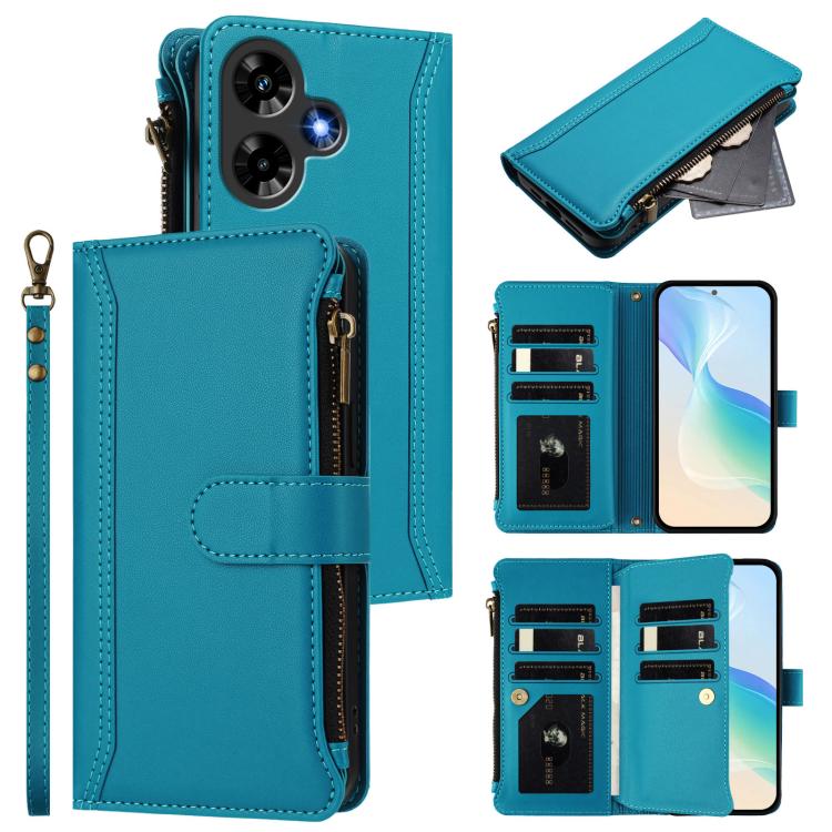 Magnetic Closure 9 Card Slots Zipper Leather Case with Hand Strap, For Infinix Hot 30 4G, For Infinix Hot 20 5G, For Infinix Hot 12i / 20i, For Infinix Zero 5G 2023, For Infinix Hot 20 Play, For Infinix Hot 20 4G, For Infinix Zero 20                   ...