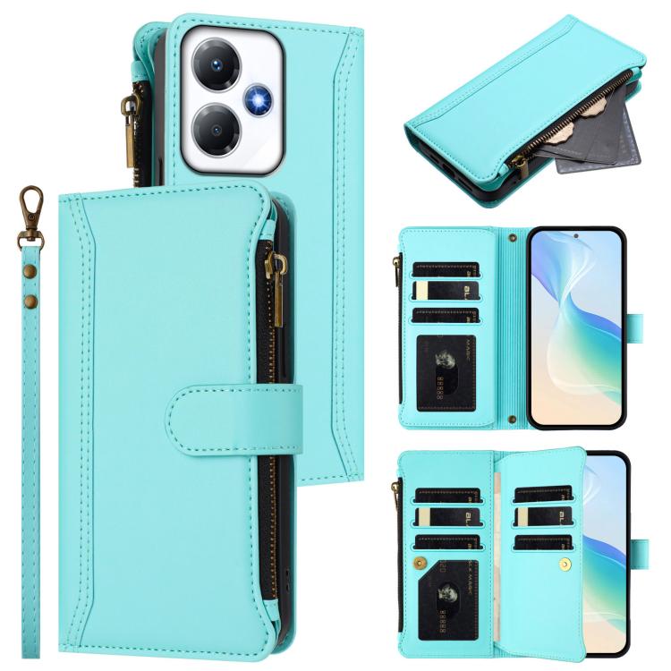 Magnetic Closure 9 Card Slots Zipper Leather Case with Hand Strap, For Infinix Zero 30 5G, For Infinix Hot 30 5G, For Infinix Hot 30 Play 4G, For Infinix Smart 7 Plus / 7 HD, For Infinix Note 30 4G / 5G, For Infinix Note 30 Pro 4G, For Infinix Note 30 ...