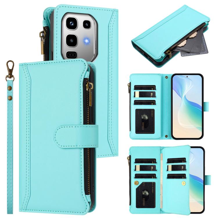 Magnetic Closure 9 Card Slots Zipper Leather Case with Hand Strap, For Infinix Note 50x 5G, For Infinix Note 50 Pro+ 5G, For Infinix Note 50 Pro 4G / 50 4G, For Infinix Hot 50i 4G / Smart 9 4G, For Infinix Hot 50 Pro+ 4G, For Infinix Hot 50 4G         ...