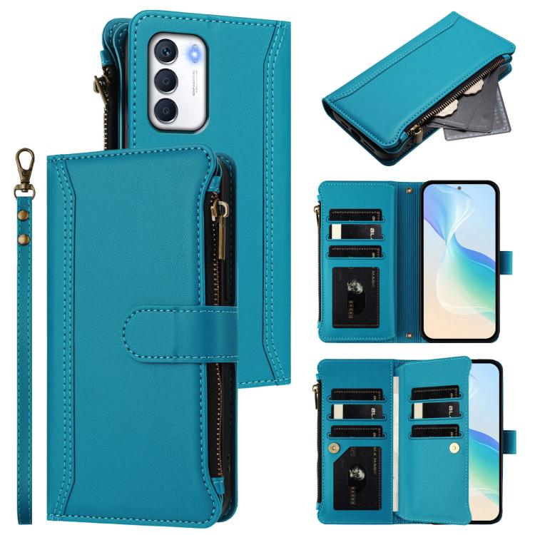 Magnetic Closure 9 Card Slots Zipper Leather Case with Hand Strap, For Infinix Hot 30 4G, For Infinix Hot 20 5G, For Infinix Hot 12i / 20i, For Infinix Zero 5G 2023, For Infinix Hot 20 Play, For Infinix Hot 20 4G, For Infinix Zero 20                   ...