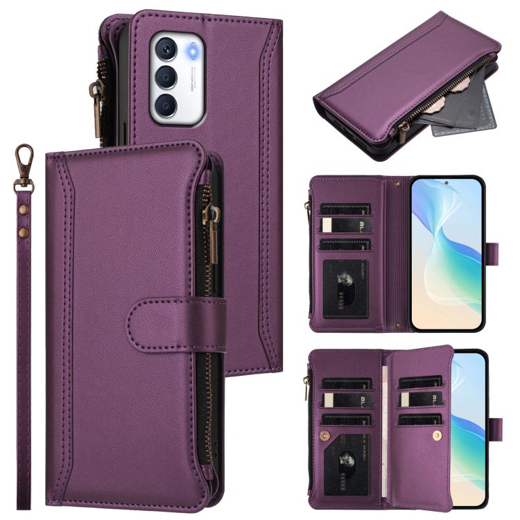 Magnetic Closure 9 Card Slots Zipper Leather Case with Hand Strap, For Infinix Hot 30 4G, For Infinix Hot 20 5G, For Infinix Hot 12i / 20i, For Infinix Zero 5G 2023, For Infinix Hot 20 Play, For Infinix Hot 20 4G, For Infinix Zero 20                   ...