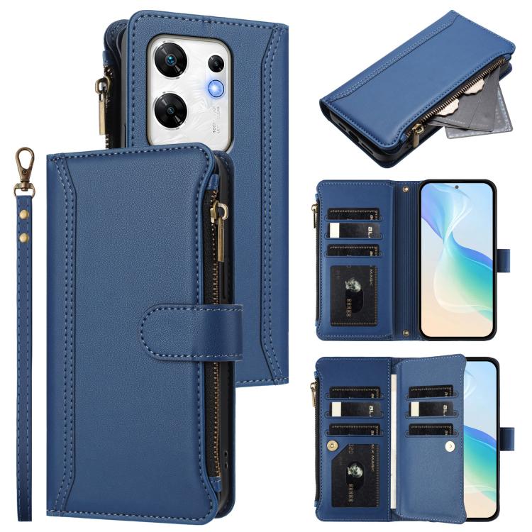 Magnetic Closure 9 Card Slots Zipper Leather Case with Hand Strap, For Infinix Zero 40 4G, For Infinix Note 40X 5G, For Infinix Note 40 5G, For Infinix GT 20 Pro 5G, For Infinix Note 40 Pro 4G / 5G, For Infinix Note 40 4G                               ...