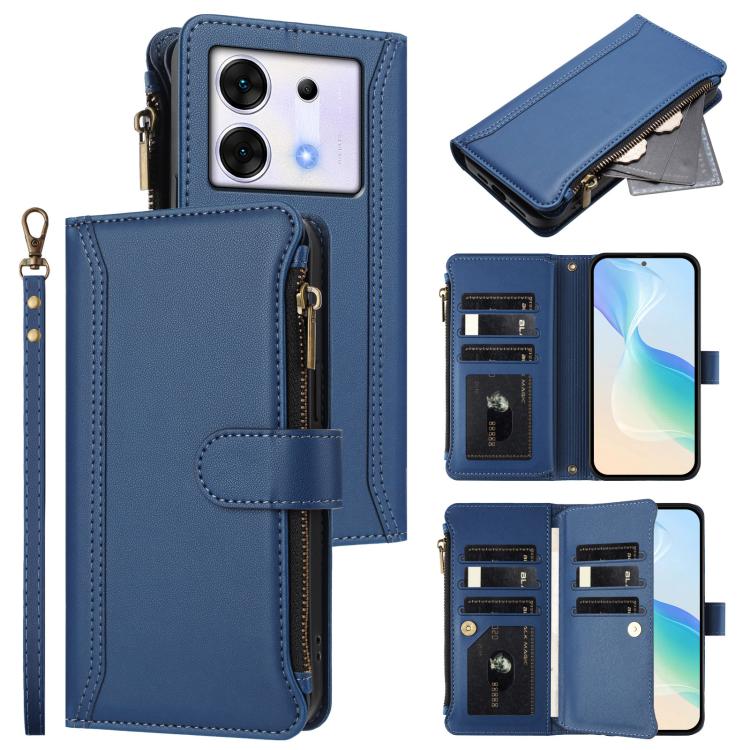 Magnetic Closure 9 Card Slots Zipper Leather Case with Hand Strap, For Infinix Zero 30 5G, For Infinix Hot 30 5G, For Infinix Hot 30 Play 4G, For Infinix Smart 7 Plus / 7 HD, For Infinix Note 30 4G / 5G, For Infinix Note 30 Pro 4G, For Infinix Note 30 ...