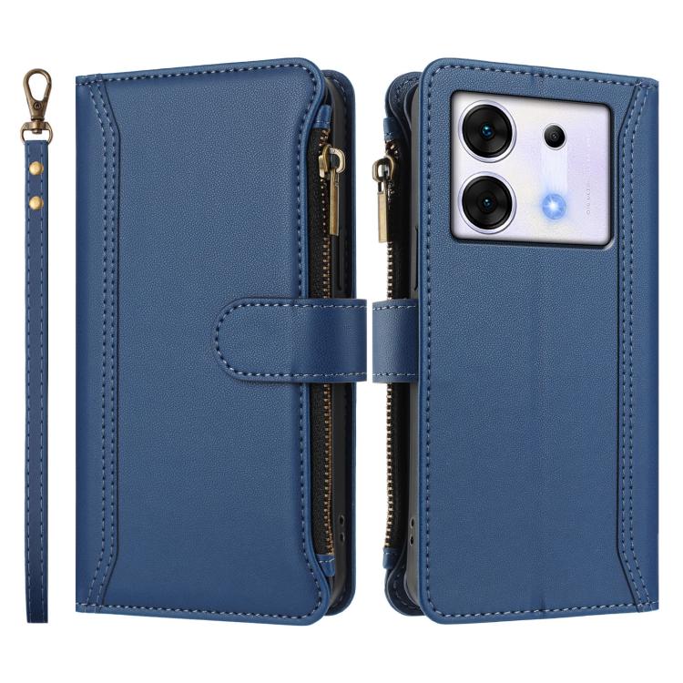 Magnetic Closure 9 Card Slots Zipper Leather Case with Hand Strap, For Infinix Zero 30 5G, For Infinix Hot 30 5G, For Infinix Hot 30 Play 4G, For Infinix Smart 7 Plus / 7 HD, For Infinix Note 30 4G / 5G, For Infinix Note 30 Pro 4G, For Infinix Note 30 ...