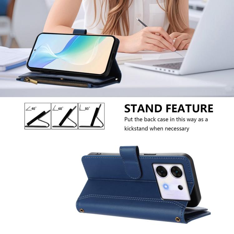 Magnetic Closure 9 Card Slots Zipper Leather Case with Hand Strap, For Infinix Zero 30 5G, For Infinix Hot 30 5G, For Infinix Hot 30 Play 4G, For Infinix Smart 7 Plus / 7 HD, For Infinix Note 30 4G / 5G, For Infinix Note 30 Pro 4G, For Infinix Note 30 ...