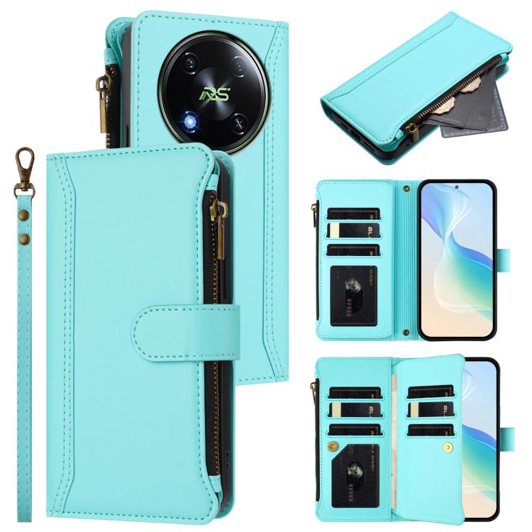Magnetic Closure 9 Card Slots Zipper Leather Case with Hand Strap, For itel A50C, For itel A50, For itel P55 5G, For itel RS4, For itel S24, For itel P55+, For itel P55 4G / Smart 8, For itel A05s