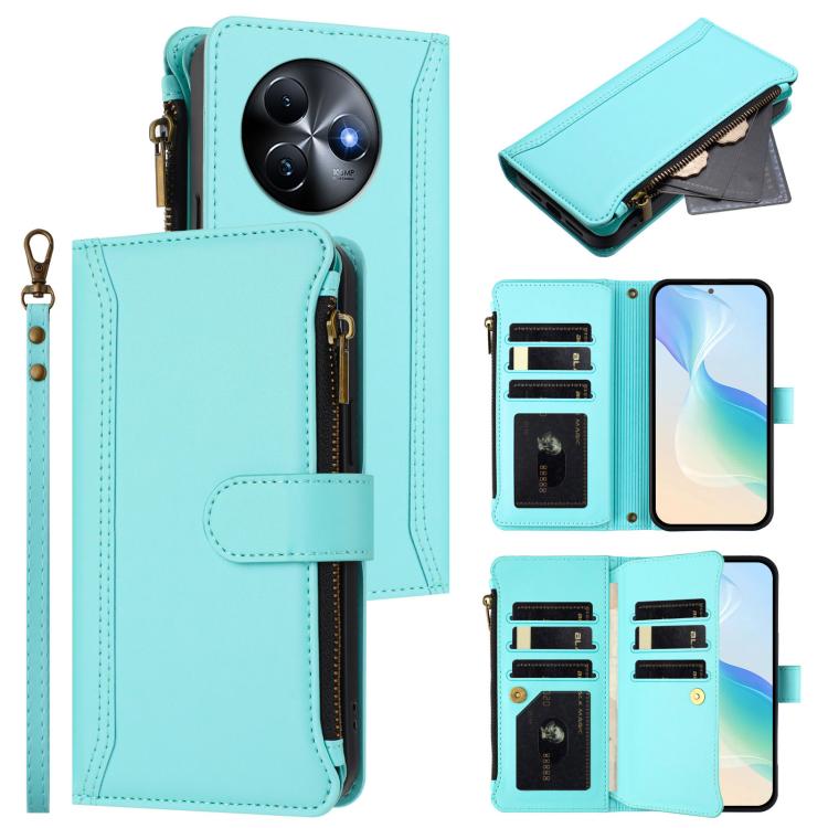 Magnetic Closure 9 Card Slots Zipper Leather Case with Hand Strap, For itel A50C, For itel A50, For itel P55 5G, For itel RS4, For itel S24, For itel P55+, For itel P55 4G / Smart 8, For itel A05s