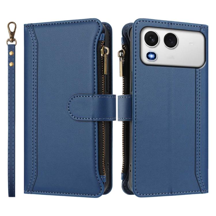 Magnetic Closure 9 Card Slots Zipper Leather Case with Hand Strap, For itel A200 4G/A200+ 4G Global, For itel A90 4G, For itel A95 5G, For itel City 100, For itel A58 Lite / A49 Play, For itel S25 Ultra 4G, For itel S25 4G, For itel A80 4G