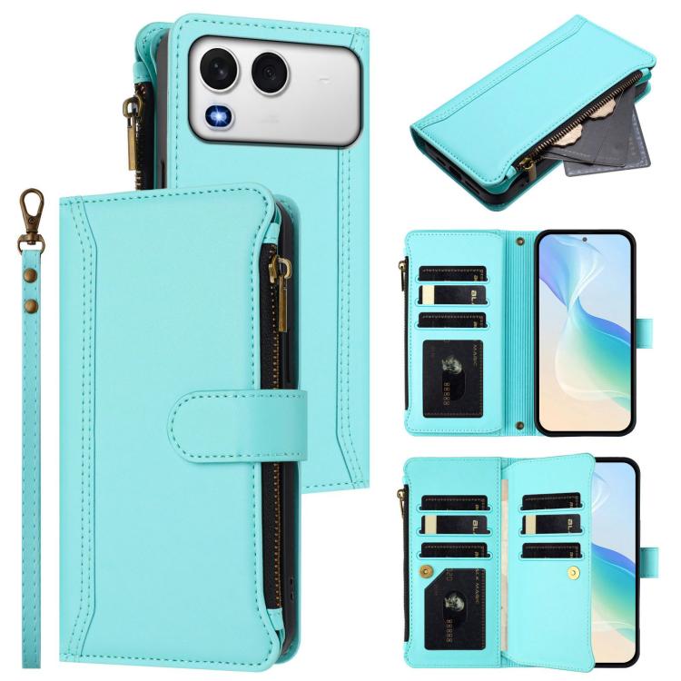 Magnetic Closure 9 Card Slots Zipper Leather Case with Hand Strap, For itel A200 4G/A200+ 4G Global, For itel A90 4G, For itel A95 5G, For itel City 100, For itel A58 Lite / A49 Play, For itel S25 Ultra 4G, For itel S25 4G, For itel A80 4G