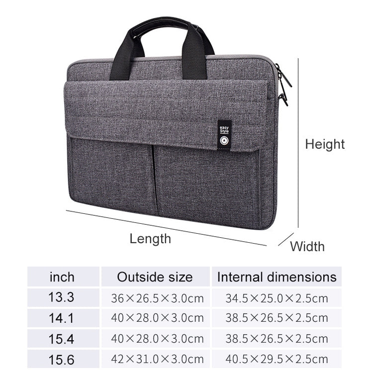 ST08 Handheld Briefcase Carrying Storage Bag with Shoulder Strap, for 13.3 inch Laptop, for 14.1 inch Laptop, for 15.4 inch Laptop
