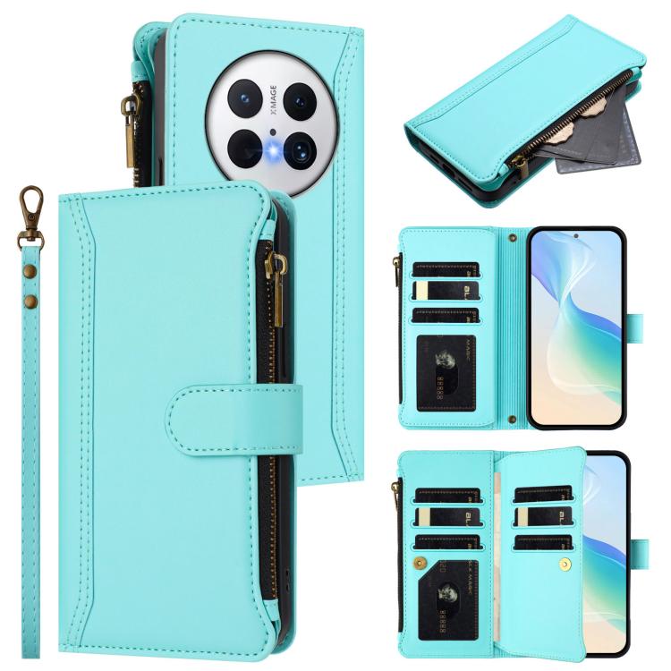 Magnetic Closure 9 Card Slots Zipper Leather Case with Hand Strap, For Huawei Enjoy 80 5G, For Huawei Mate 70 Pro / 70 Pro+, For Huawei Mate 70, For Huawei nova 13 Pro, For Huawei nova 13 / nova 12, For Huawei Pura 70 Pro 5G / 70 Pro+ 5G               ...