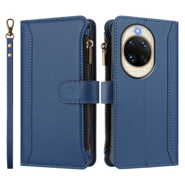 Magnetic Closure 9 Card Slots Zipper Leather Case with Hand Strap, For Huawei nova 14, For Huawei nova 16, For Huawei Pura 90 Pro Max 5G, For Huawei Pura 90 Pro 5G, For Huawei Mate 70 Air 5G, For Huawei Enjoy 80s 4G, For Huawei nova 14 Ultra           ...