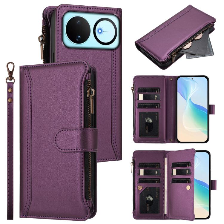 Magnetic Closure 9 Card Slots Zipper Leather Case with Hand Strap, For Huawei nova 14, For Huawei nova 16, For Huawei Pura 90 Pro Max 5G, For Huawei Pura 90 Pro 5G, For Huawei Mate 70 Air 5G, For Huawei Enjoy 80s 4G, For Huawei nova 14 Ultra           ...