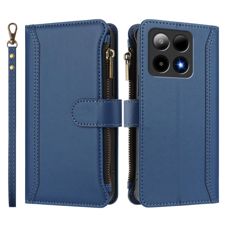 Magnetic Closure 9 Card Slots Zipper Leather Case with Hand Strap, For Boost Mobile Summit 5G, For Boost Mobile Celero 5G+ 2024, For Boost Mobile Celero 5G 2024, For Boost Mobile Celero 5G SC