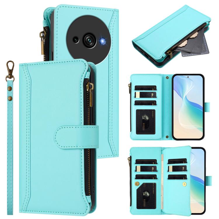 Magnetic Closure 9 Card Slots Zipper Leather Case with Hand Strap, For Oukitel C59 / C59 Pro, For Oukitel C58 / C58 Pro, For Oukitel C57s / C57 Pro / C57, For Oukitel C53, For Oukitel C50, For Oukitel C37, For Oukitel C51, For Oukitel C38