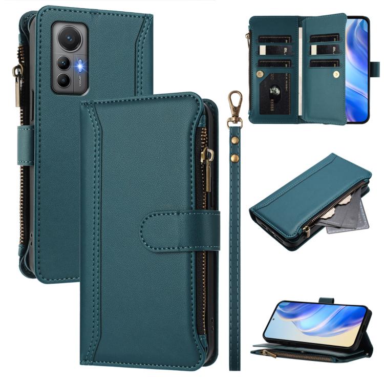 Magnetic Closure 9 Card Slots Zipper Leather Case with Hand Strap, For Xiaomi 12 Pro / 12S Pro, For Xiaomi 12 / 12X / 12S, For Xiaomi 12 Lite, For Xiaomi Poco C40 / Redmi 10C, For Xiaomi Civi 1S, For Xiaomi Poco M4 Pro 4G, For Xiaomi Poco X4 Pro 5G    ...