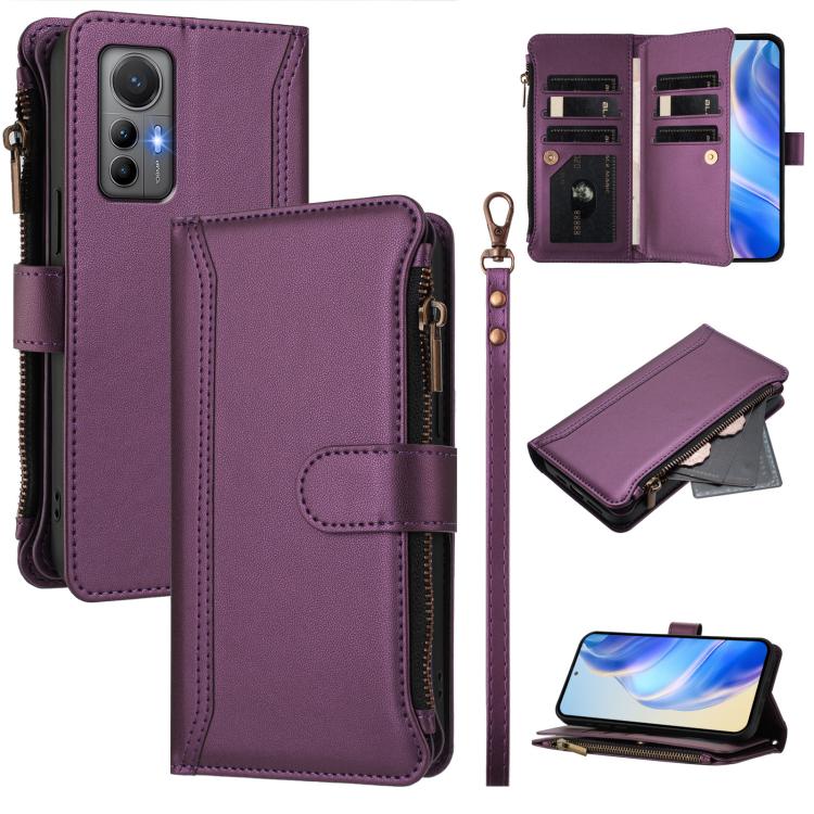 Magnetic Closure 9 Card Slots Zipper Leather Case with Hand Strap, For Xiaomi 12 Pro / 12S Pro, For Xiaomi 12 / 12X / 12S, For Xiaomi 12 Lite, For Xiaomi Poco C40 / Redmi 10C, For Xiaomi Civi 1S, For Xiaomi Poco M4 Pro 4G, For Xiaomi Poco X4 Pro 5G    ...