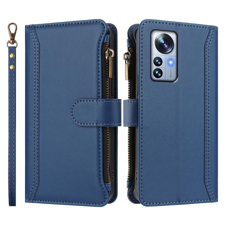 Magnetic Closure 9 Card Slots Zipper Leather Case with Hand Strap, For Xiaomi 12 Pro / 12S Pro, For Xiaomi 12 / 12X / 12S, For Xiaomi 12 Lite, For Xiaomi Poco C40 / Redmi 10C, For Xiaomi Civi 1S, For Xiaomi Poco M4 Pro 4G, For Xiaomi Poco X4 Pro 5G    ...
