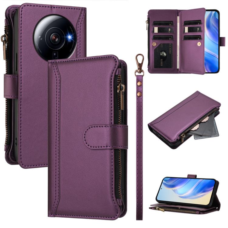 Magnetic Closure 9 Card Slots Zipper Leather Case with Hand Strap, For Xiaomi 13T / 13T Pro / Redmi K60 Ultra, For Xiaomi 13 Ultra, For Xiaomi Civi 3, For Xiaomi 13 Lite / Civi 2, For Xiaomi 13 Pro, For Xiaomi 13                                        ...