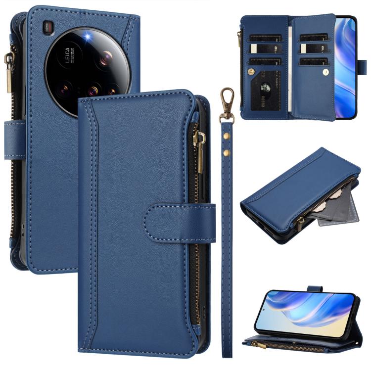 Magnetic Closure 9 Card Slots Zipper Leather Case with Hand Strap, For Xiaomi Poco M7 5G / C75 4G, For Xiaomi Poco X7, For Xiaomi 15 Ultra, For Xiaomi Poco X7 Pro, For Xiaomi Poco M7 Pro 5G, For Xiaomi 15 Pro, For Xiaomi 15, For Xiaomi 14T Pro