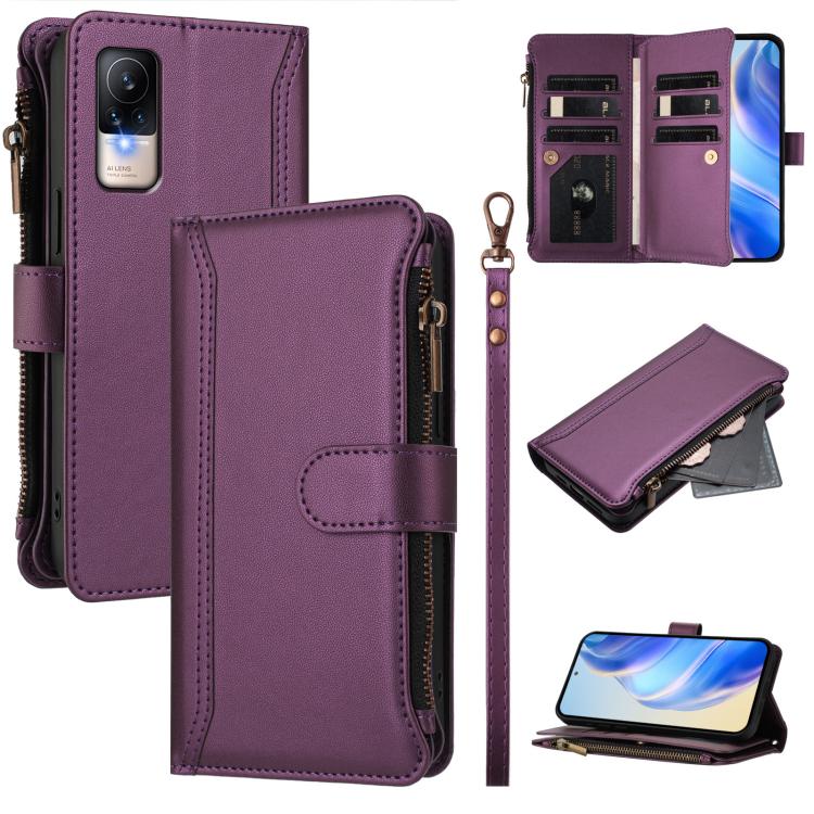 Magnetic Closure 9 Card Slots Zipper Leather Case with Hand Strap, For Xiaomi 12 Pro / 12S Pro, For Xiaomi 12 / 12X / 12S, For Xiaomi 12 Lite, For Xiaomi Poco C40 / Redmi 10C, For Xiaomi Civi 1S, For Xiaomi Poco M4 Pro 4G, For Xiaomi Poco X4 Pro 5G    ...