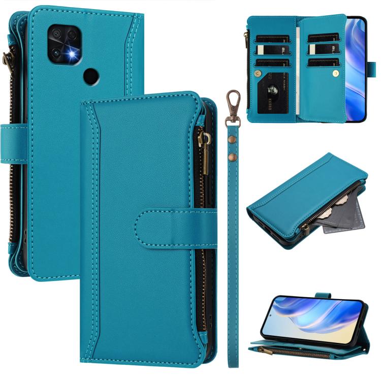 Magnetic Closure 9 Card Slots Zipper Leather Case with Hand Strap, For Xiaomi 12 Pro / 12S Pro, For Xiaomi 12 / 12X / 12S, For Xiaomi 12 Lite, For Xiaomi Poco C40 / Redmi 10C, For Xiaomi Civi 1S, For Xiaomi Poco M4 Pro 4G, For Xiaomi Poco X4 Pro 5G    ...