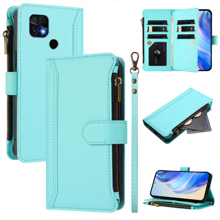 Magnetic Closure 9 Card Slots Zipper Leather Case with Hand Strap, For Xiaomi 12 Pro / 12S Pro, For Xiaomi 12 / 12X / 12S, For Xiaomi 12 Lite, For Xiaomi Poco C40 / Redmi 10C, For Xiaomi Civi 1S, For Xiaomi Poco M4 Pro 4G, For Xiaomi Poco X4 Pro 5G    ...