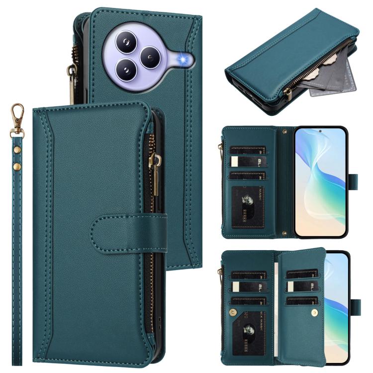 Magnetic Closure 9 Card Slots Zipper Leather Case with Hand Strap, For Xiaomi 17 Max 5G, For Xiaomi 17T Pro 5G, For Xiaomi Poco M7 4G 169mm, For Xiaomi 15T Pro 5G, For Xiaomi 15T 5G, For Xiaomi Civi 5 Pro, For Xiaomi 15S Pro                            ...