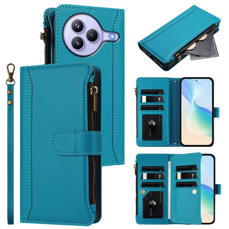 Magnetic Closure 9 Card Slots Zipper Leather Case with Hand Strap, For Xiaomi 17 Max 5G, For Xiaomi 17T Pro 5G, For Xiaomi Poco M7 4G 169mm, For Xiaomi 15T Pro 5G, For Xiaomi 15T 5G, For Xiaomi Civi 5 Pro, For Xiaomi 15S Pro                            ...